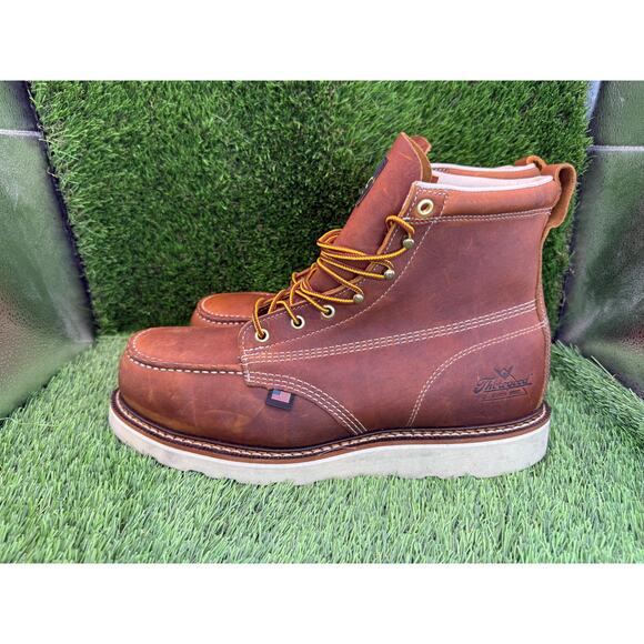Vintage Thorogood American Heritage 804-4200 Combat Boot Men\'s 11D Brown Leather